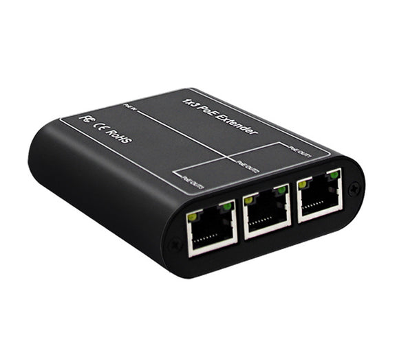 4-Port Gigabit PoE Extender and Splitter 1 in 3 out, IEEE802.3af/at PoE Powered Max 30W POE-GEX13-30W