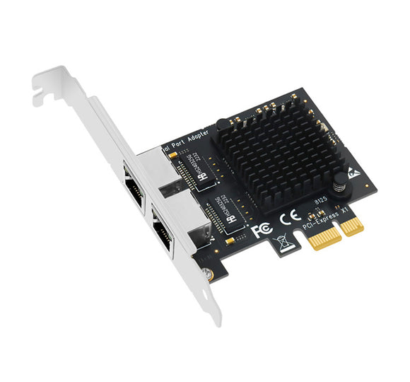 PCIe to 2-Port 2.5G Gigabit Network Card Dual Port PCI Express 2500Mbps Network Adapter PCIE-G252