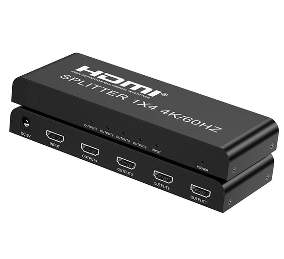 4K HDMI Splitter 1 in 4 out 4K@60Hz HDMI Selector 1 to 4 HDMI Distributor HDSP146