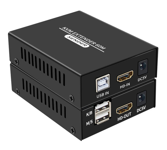 HDMI KVM USB Extender 4K@30Hz HDMI USB Extender Over Cat5e/6/7 Ethernet Cable HUKNX450