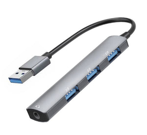 USB 2.0 Data Hub 3-Port with 1x 3.5mm Stereo Audio Adapter UHA231