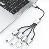 USB Hub USB Splitter Y Cable Data and Charging USB 1 to 4 Extension Cord UHC241