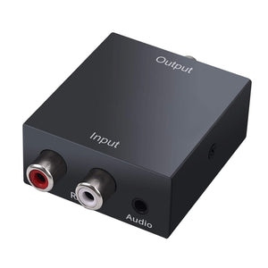 Analog to Digital Audio Converter Stereo L/R 3.5mm Aux to Coaxial Toslink Optical Audio Adapter ADC02