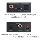 Bi-directional Digital Audio Converter Coaxial to Toslink SPDIF/ Toslink to Coaxial DACB2