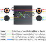 Bi-directional Digital Audio Converter Coaxial to Toslink SPDIF/ Toslink to Coaxial DACB2