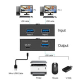 USB 3.0 Sharing Switch Bi-Directional USB Switcher 2 in 1 out / 1 in 2 out USW312